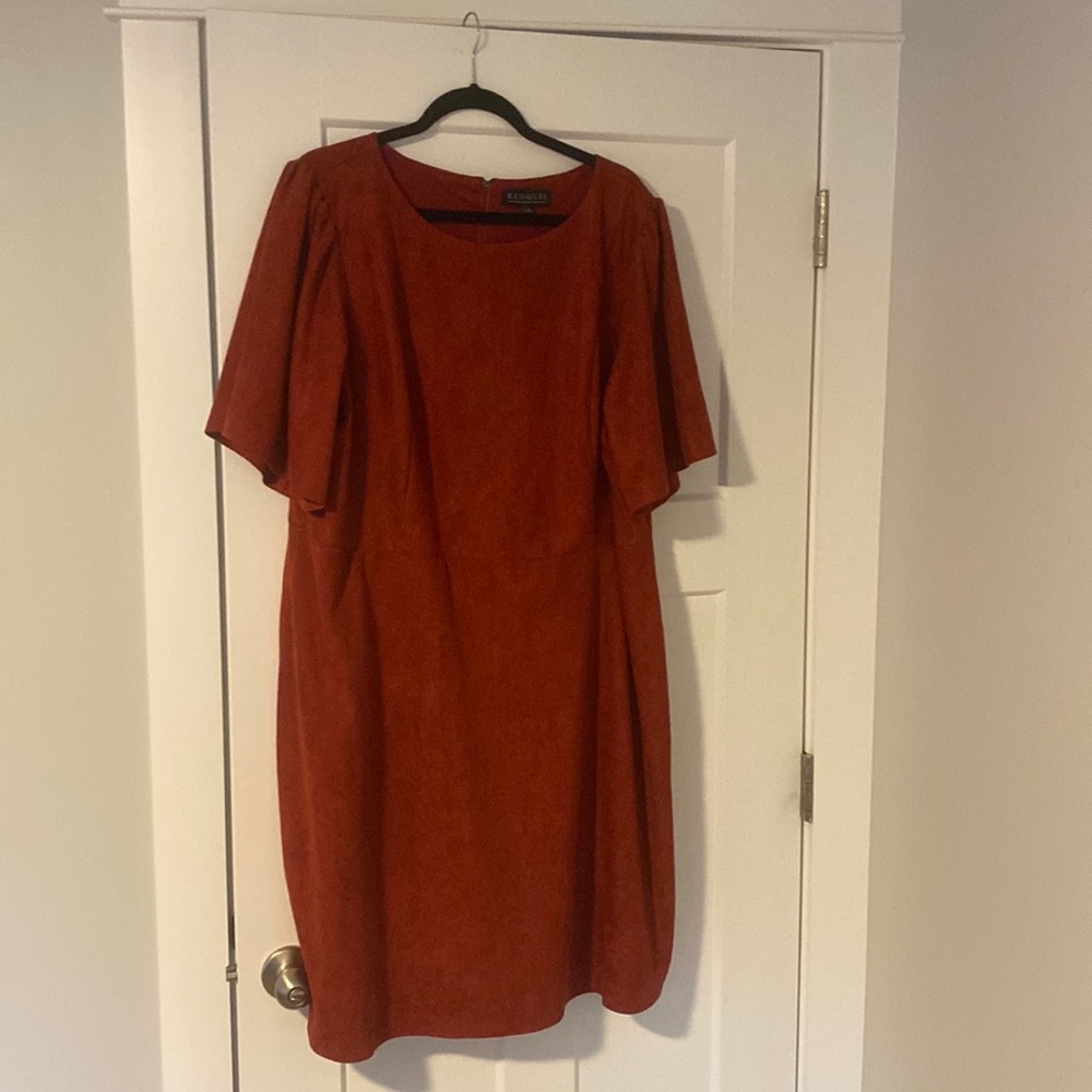 ELOQUII Suede-like dress, Curve/Plus Size, Size 22